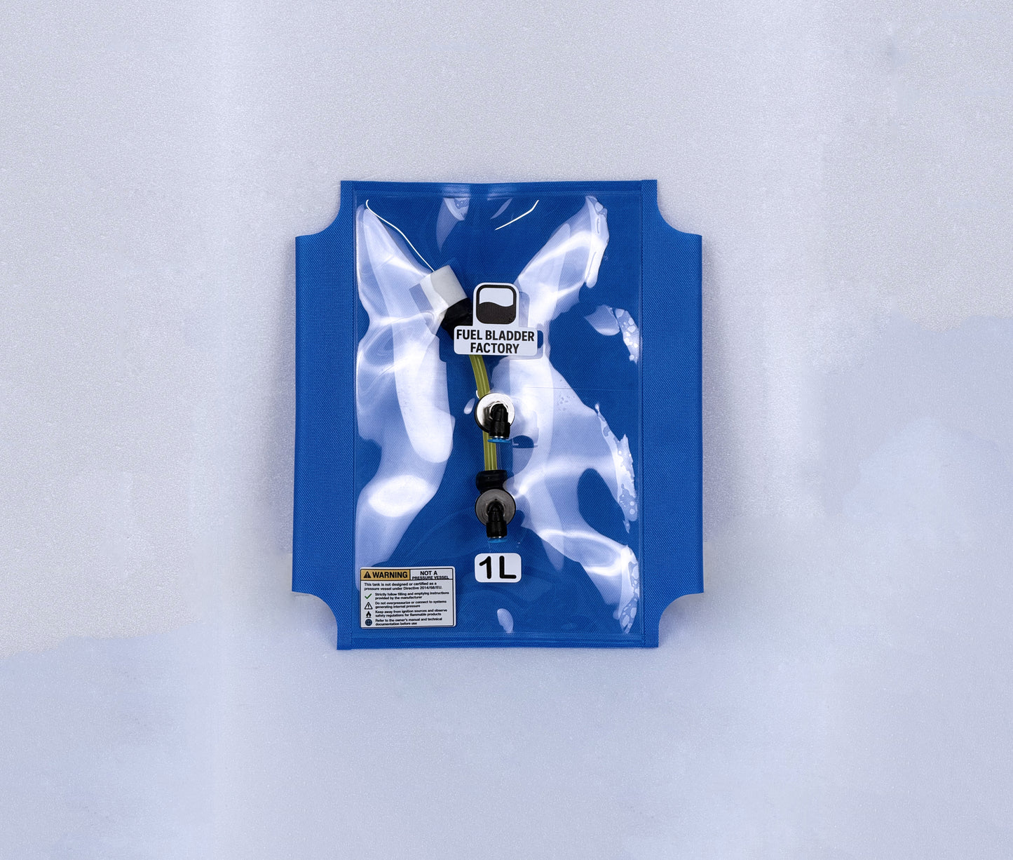 Fuel Bladder Tank Rectangular 1L Pillow Blue Line