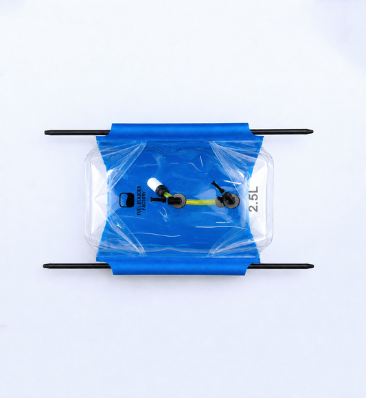 Fuel Bladder Tank Rectangular 2.5L 2SQ Blue Line
