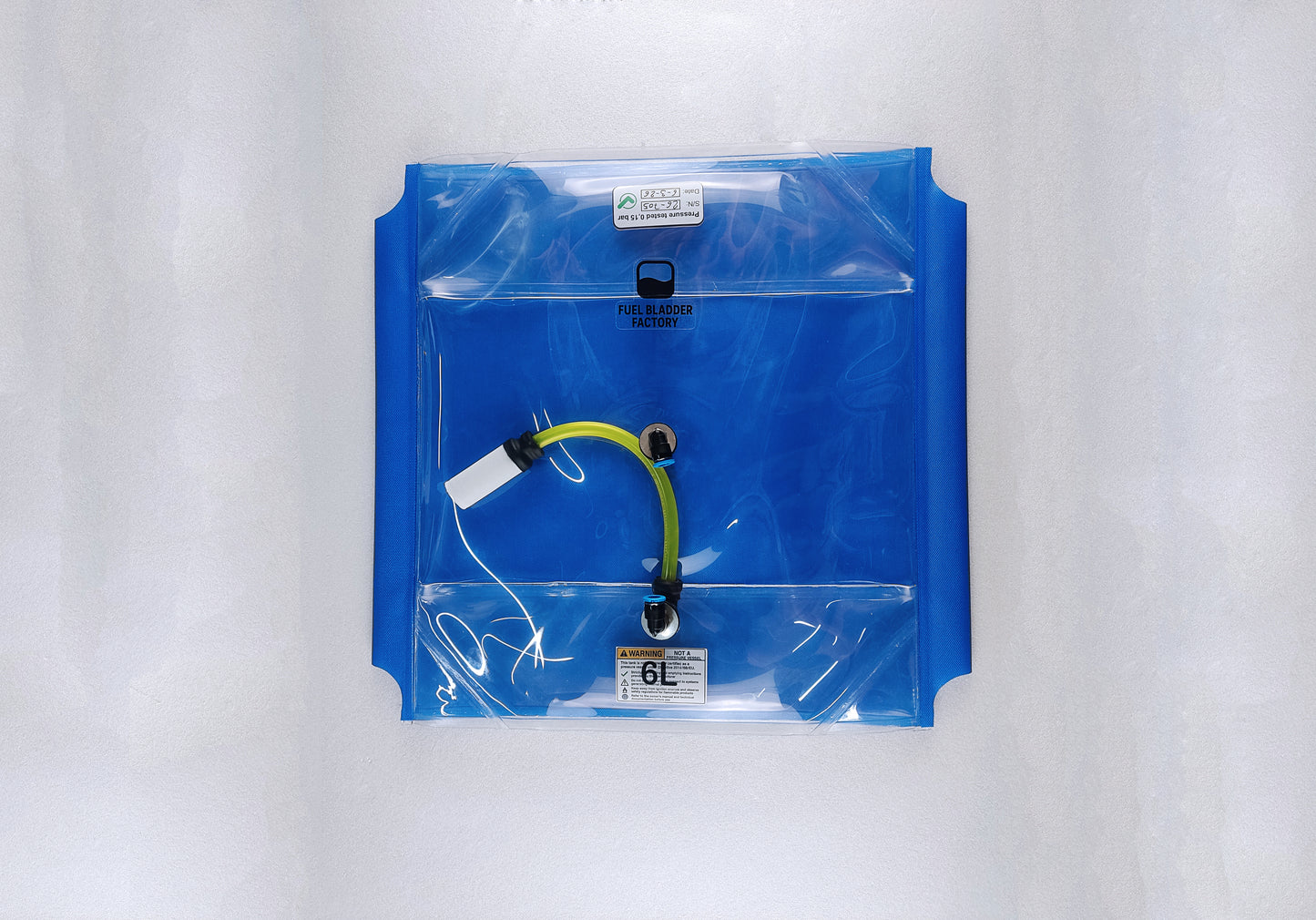 Fuel Bladder Tank Rectangular 6L 2SQ Blue Line