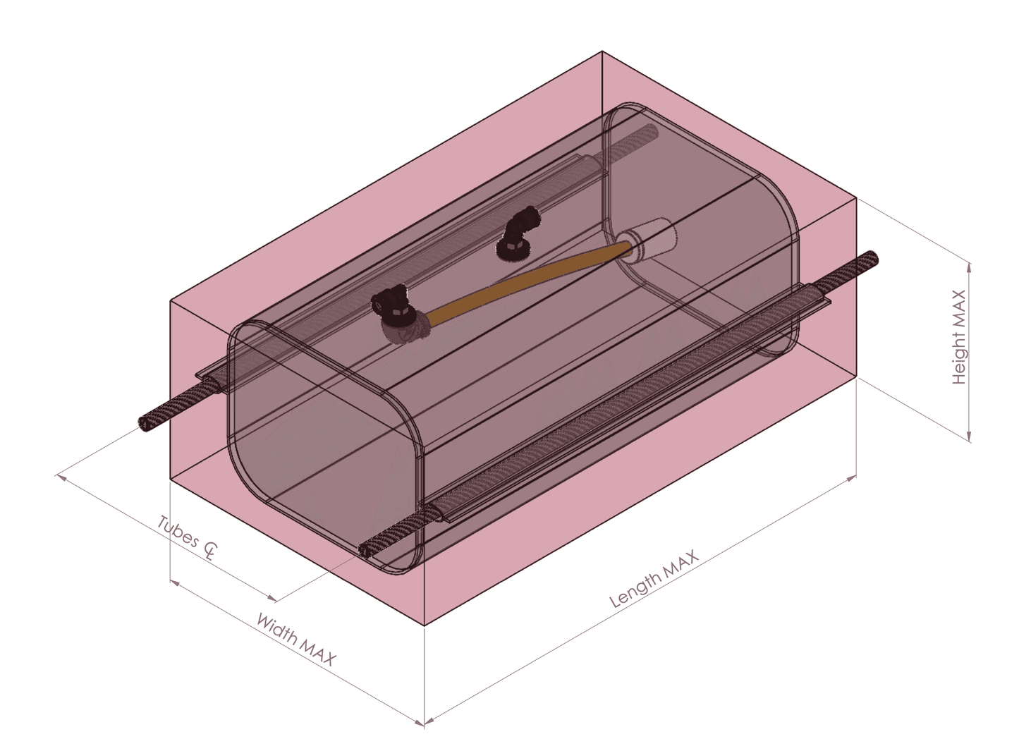 Fuel Bladder Tank Rectangular 5.5L 2SQ for Mephisto