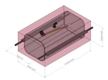 Fuel Bladder Tank Rectangular 5.5L 2SQ for Mephisto
